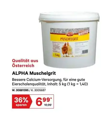 Lagerhaus ALPHA Muschelgrit Angebot