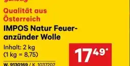 Lagerhaus IMPOS Natur Feuer- anzünder Wolle Angebot