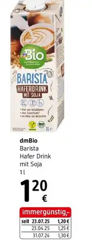 dm Dmbio haferdrink mit soja Angebot