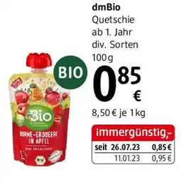 dm dmBio Quetschie ab 1 Jahr div Sorten Angebot