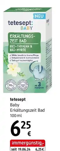 dm tetesept Baby Erkältungszeit Bad Angebot