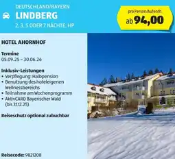 Hofer Reisen Deutschland/bayern lindberg Angebot