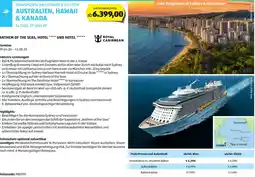 Hofer Reisen Transpazifik-kreuzfahrt & city-trip australien, hawaii & kanada Angebot