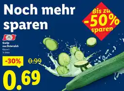 Lidl Gurke aus Österreich Klasse I Angebot