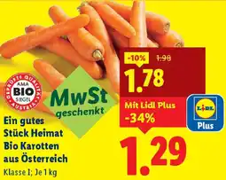 Lidl Ein gutes Stück Heimat Bio Karotten aus Österreich Angebot