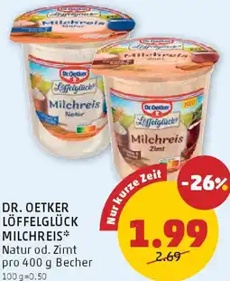 PENNY Dr. oetker löffelglück milchreis Angebot