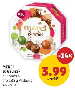 PENNY Merci lovelies div. sorten Angebot