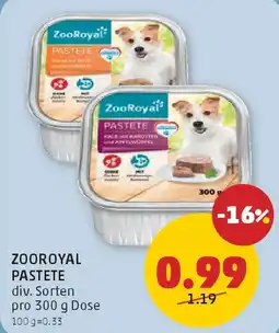 PENNY Zooroyal pastete Angebot