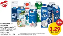 PENNY Österreichische vollmilch aus ihrer region Angebot
