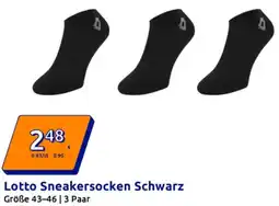 Action Lotto Sneakersocken Schwarz Angebot