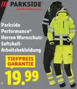 Lidl Parkside Performance Herren Warnschutz- Softshell- Arbeitsbekleidung Angebot