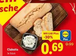 Lidl Ciabatta je stück Angebot