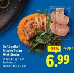 Lidl Geflügelhof frische puten mini-steaks Angebot