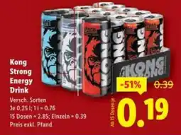 Lidl Kong strong energy drink Angebot