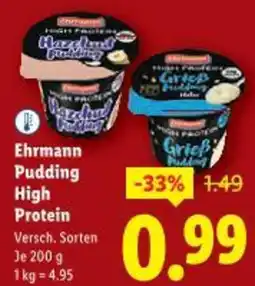 Lidl Ehrmann pudding high protein Angebot
