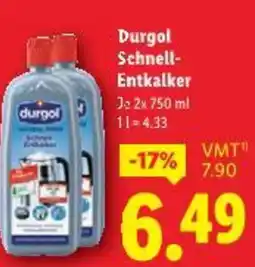 Lidl Durgol schnell- entkalker Angebot