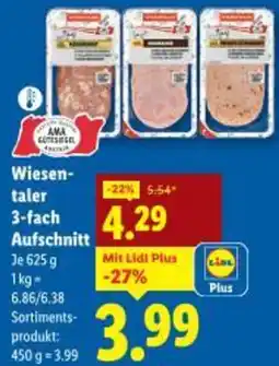 Lidl Wiesen- taler 3-fach aufschnitt Angebot