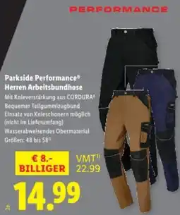 Lidl Parkside performance herren arbeitsbundhose Angebot