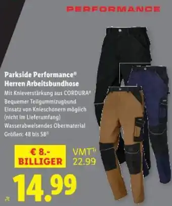 Lidl Parkside performance herren arbeitsbundhose Angebot