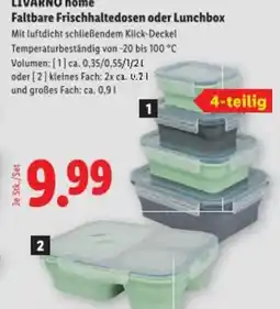 Lidl Livarno home faltbare frischhaltedosen oder lunchbox Angebot