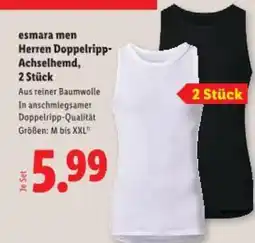 Lidl Esmara men herren doppelripp- achselhemd 2 stück Angebot