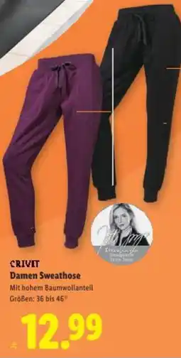Lidl Crivit damen sweathose Angebot