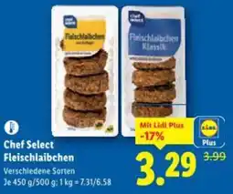Lidl Chef select fleischlaibchen Angebot