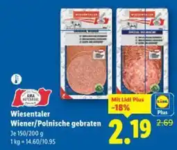 Lidl Wiesentaler Wiener/Polnische gebraten Angebot
