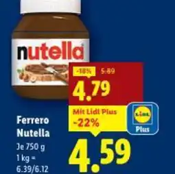 Lidl Ferrero nutella Angebot