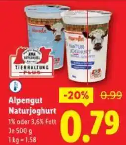 Lidl Alpengut naturjoghurt Angebot