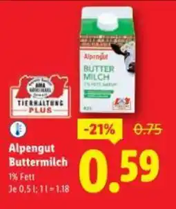 Lidl Alpengut butter milch Angebot