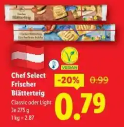 Lidl Chef select frischer blätterteig Angebot