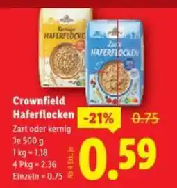 Lidl Crownfield Haferflocken Angebot