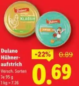 Lidl Dulano hühner- aufstrich Angebot