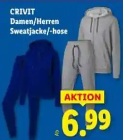 Lidl Crivit damen/herren sweatjacke/-hose Angebot