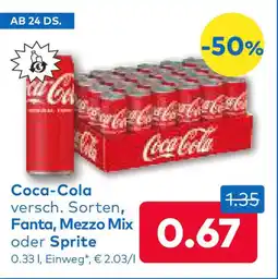 T&G Coca-cola versch. sorten, fanta, mezzo mix oder sprite coca-cola Angebot