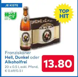 T&G Franziskaner hell, dunkel oder alkoholfrei Angebot