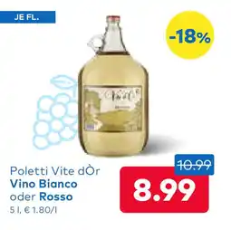 T&G Poletti vite dòr vino bianco oder rosso Angebot