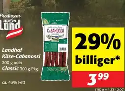 Nah&Frisch Landhof käse-cabanossi Angebot