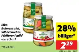 Nah&Frisch Efko Bohnensalat, Silberzwiebel, Pfefferoni mild oder scharf Angebot