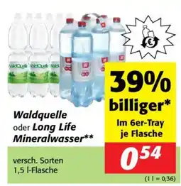 Nah&Frisch Waldquelle oder long life mineralwasser Angebot