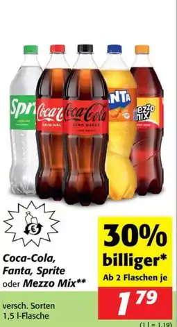 Nah&Frisch Coca-cola, fanta, sprite oder mezzo mix Angebot