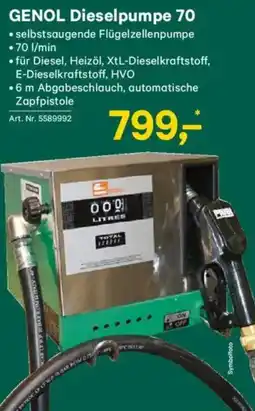 Lagerhaus Genol dieselpumpe 70 Angebot