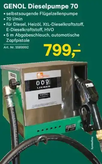 Lagerhaus Genol dieselpumpe 70 Angebot