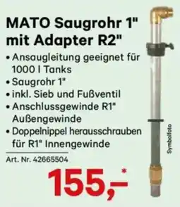 Lagerhaus MATO Saugrohr 1 mit Adapter R2 Angebot