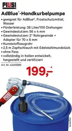 Lagerhaus PIUSI AdBlue -Handkurbelpumpe Angebot
