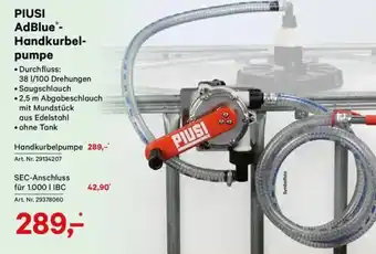 Piusi adblue- handkurbel- pumpe