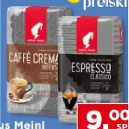 Unimarkt Crema oder Espresso ganze Bohne Classico oder Crema Intenso Unimarkt Angebot