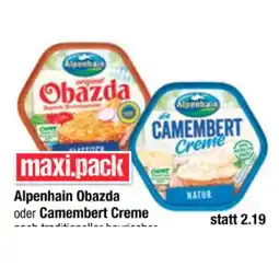 Maximarkt Obazda oder Camembert Creme versch. Sorten Maximarkt Angebot
