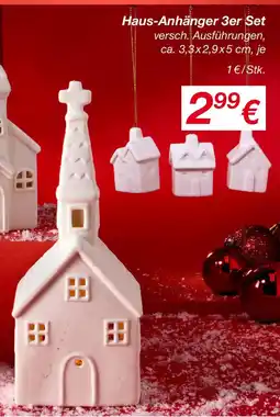 KiK Haus-Anhänger 3er Set Angebot